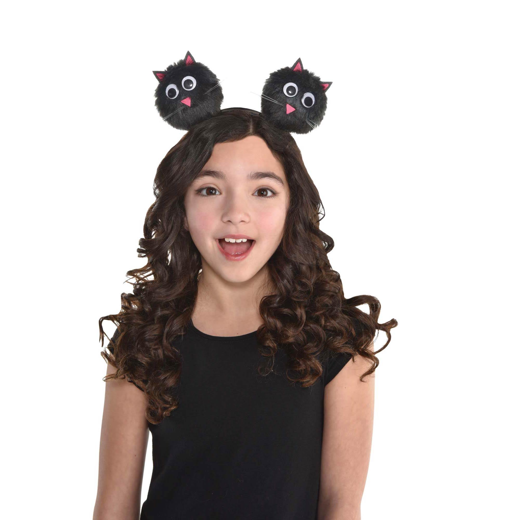 Pom Pom Black Cat Headband Costumes & Apparel - Party Centre - Party Centre