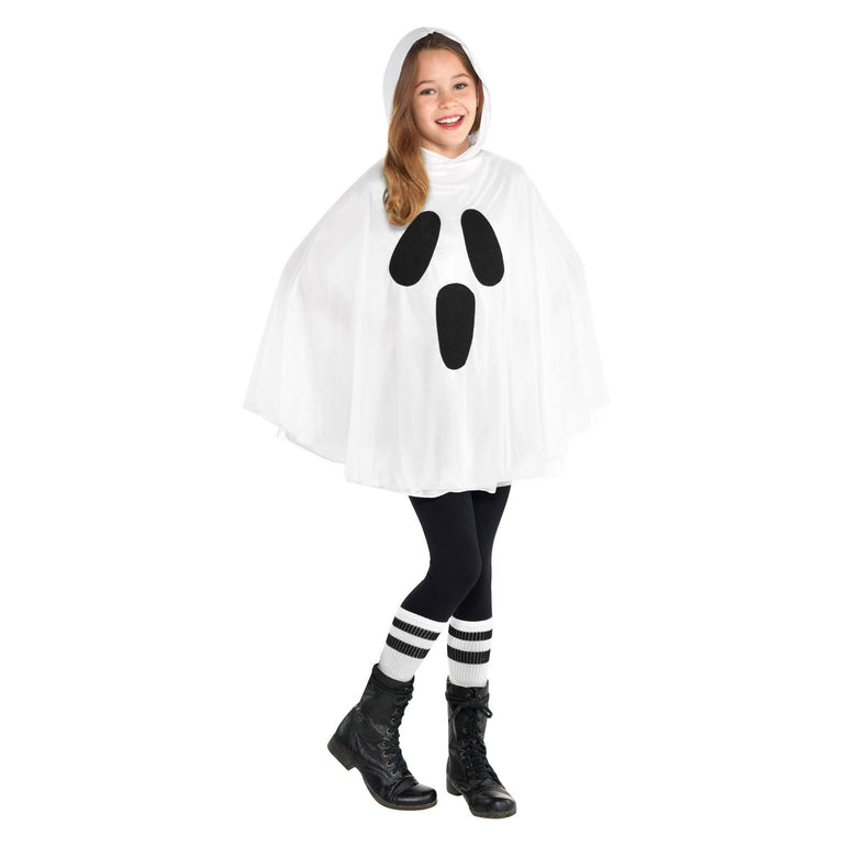 Child Ghost Poncho Standard Costumes & Apparel - Party Centre