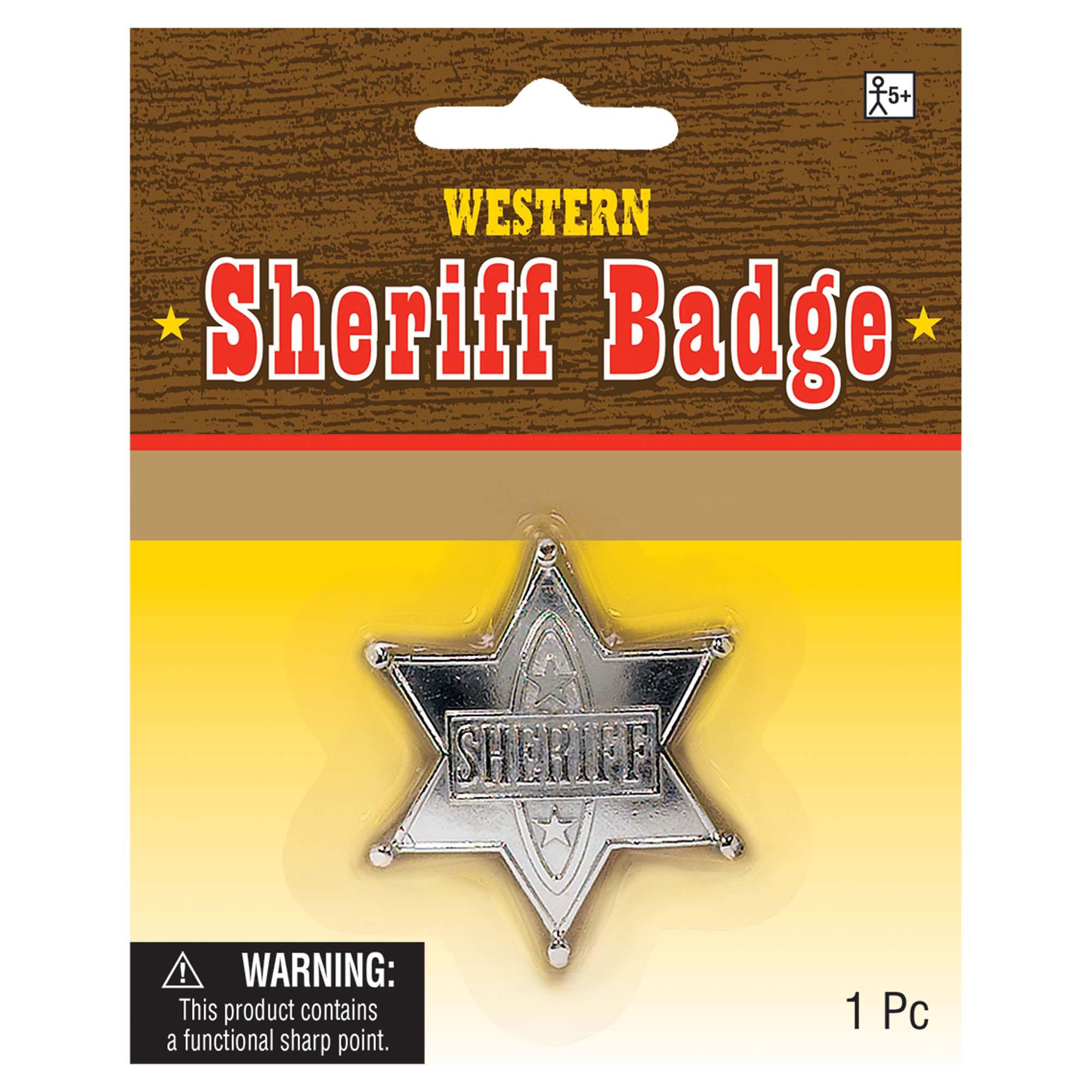 Sheriff Silver Badge Costumes & Apparel - Party Centre - Party Centre