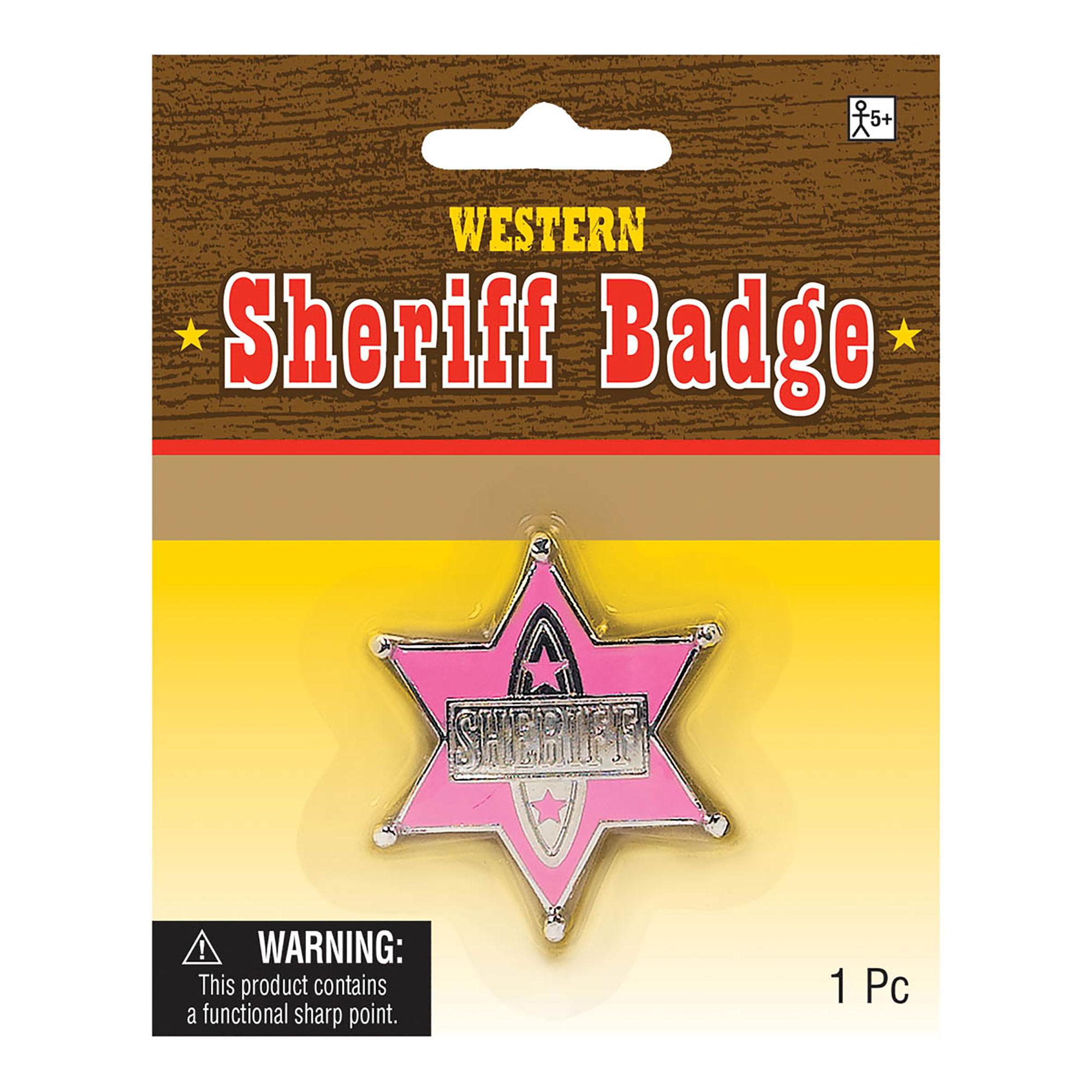 Sheriff Pink Badge Costumes & Apparel - Party Centre - Party Centre