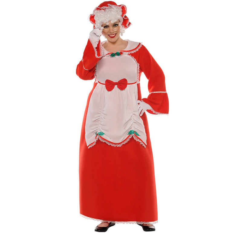 Adult Plus Size Mrs Claus Christmas Hoilday Costume Costumes & Apparel - Party Centre