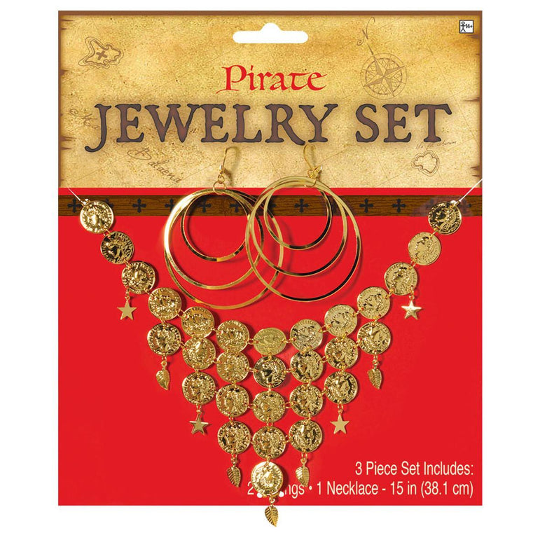 Gold Coin Jewelry Set Costumes & Apparel - Party Centre