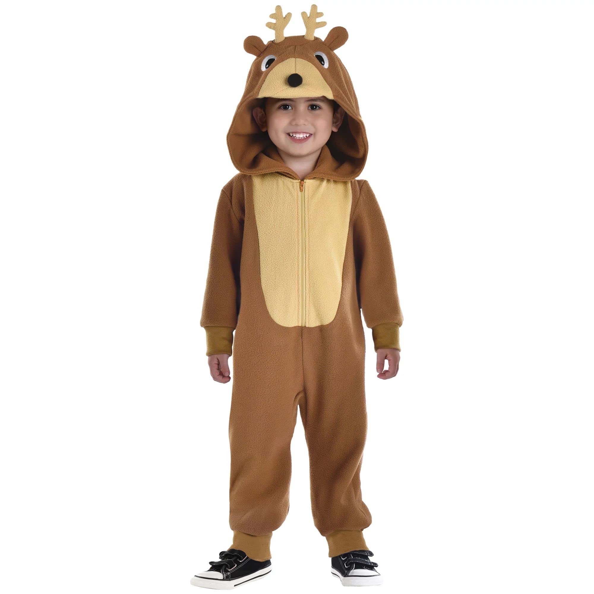 Toddler Reindeer Zipster Costume - Party Centre