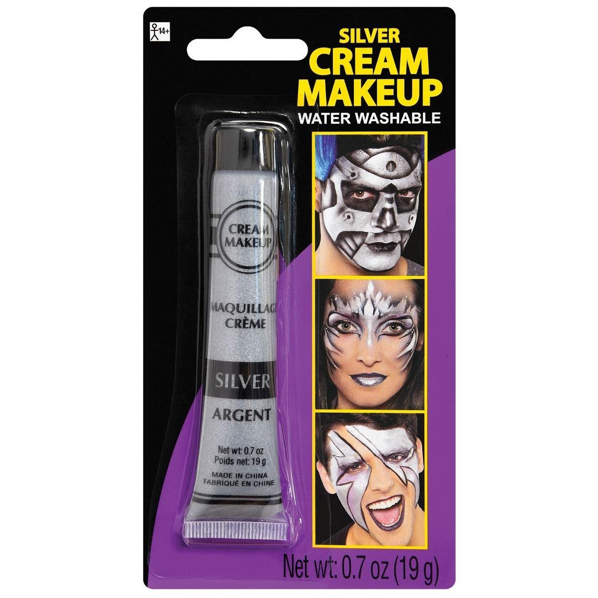 Cream Silver Metal Make-Up Costumes & Apparel - Party Centre - Party Centre