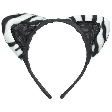 Zebra Ears Headband Costumes & Apparel - Party Centre - Party Centre