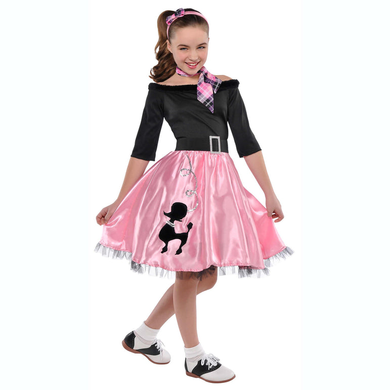 Child Miss Sock Hop 1950s Costume Costumes & Apparel - Party Centre