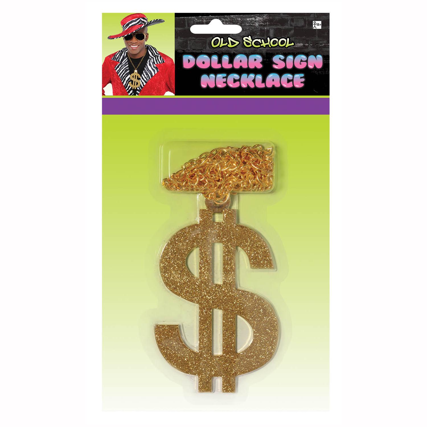 Necklace Bling Dollar Sign Costumes & Apparel - Party Centre - Party Centre