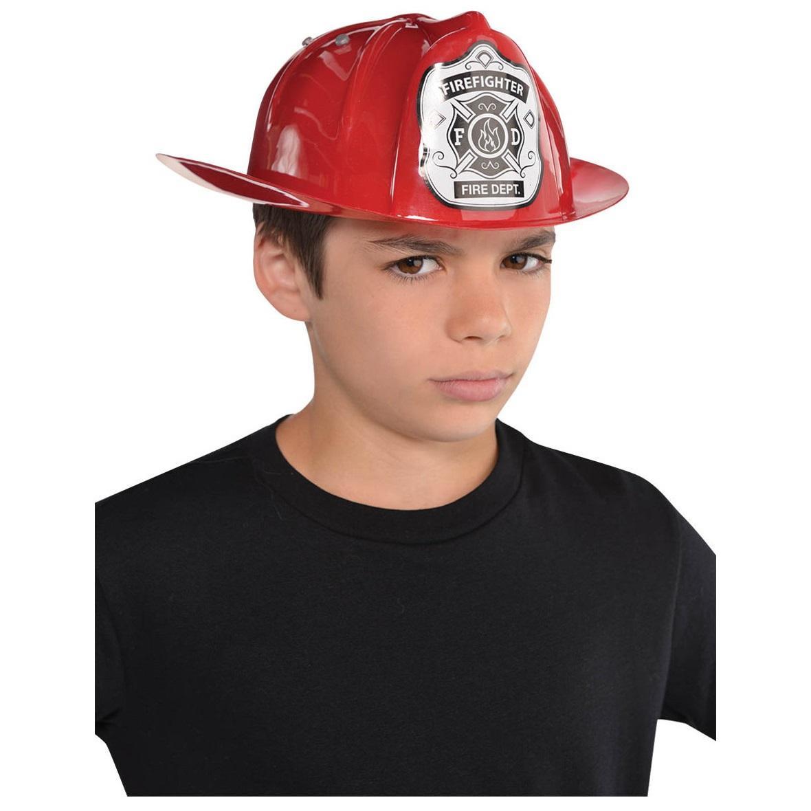 Red Fireman Hat Costumes & Apparel - Party Centre - Party Centre