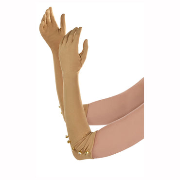 Adult Champagne Long Gloves Costumes & Apparel - Party Centre - Party Centre