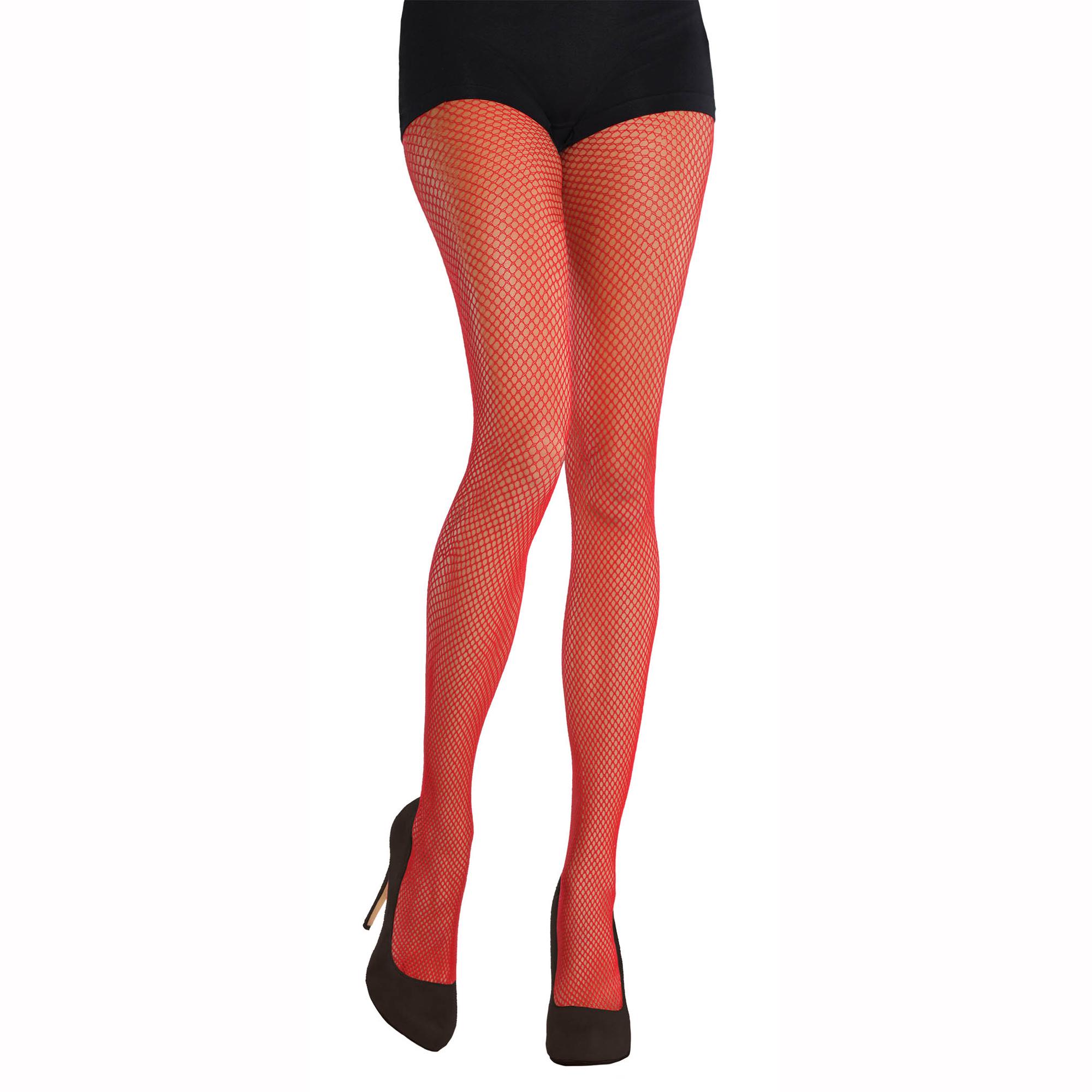 Red Fishnet Stockings Costumes & Apparel - Party Centre - Party Centre