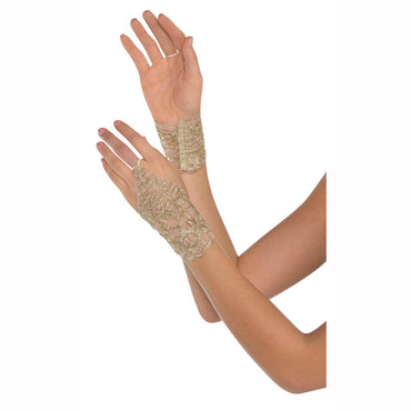 Gold Lace Glovelettes Costumes & Apparel - Party Centre - Party Centre