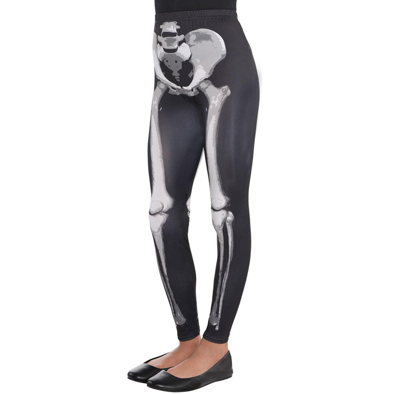 Child Black And Bone Leggings Costumes & Apparel - Party Centre