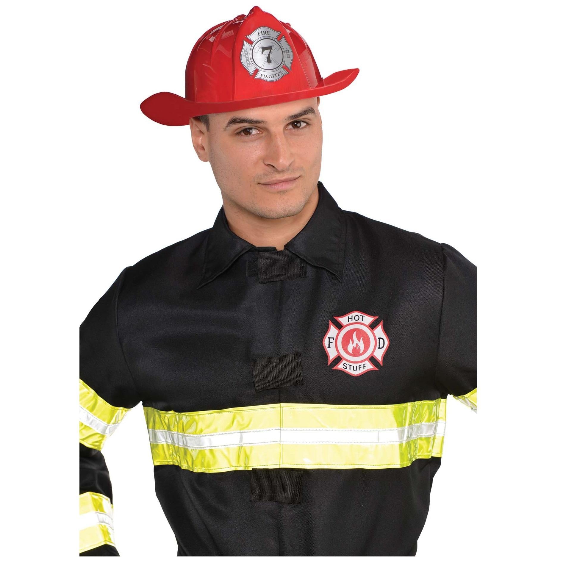 Adult Red Fireman's Hat Costumes & Apparel - Party Centre - Party Centre