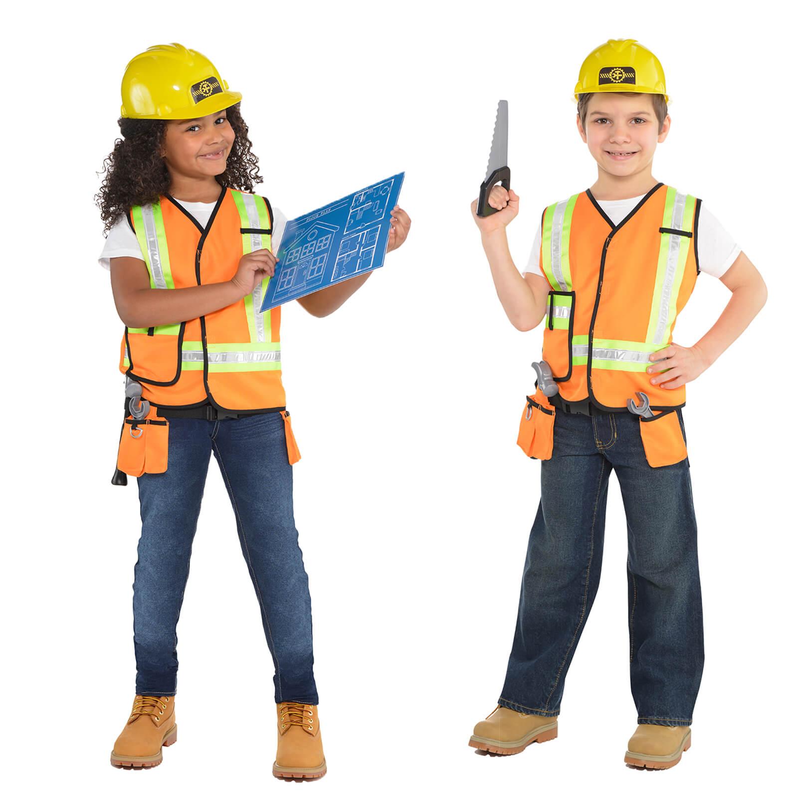 Child Construction Worker Career Costume Kit Costumes & Apparel - Party Centre - Party Centre