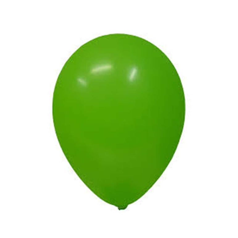 Fashion Lime Green Balloons 12in, 100pcs Balloons & Streamers - Party Centre