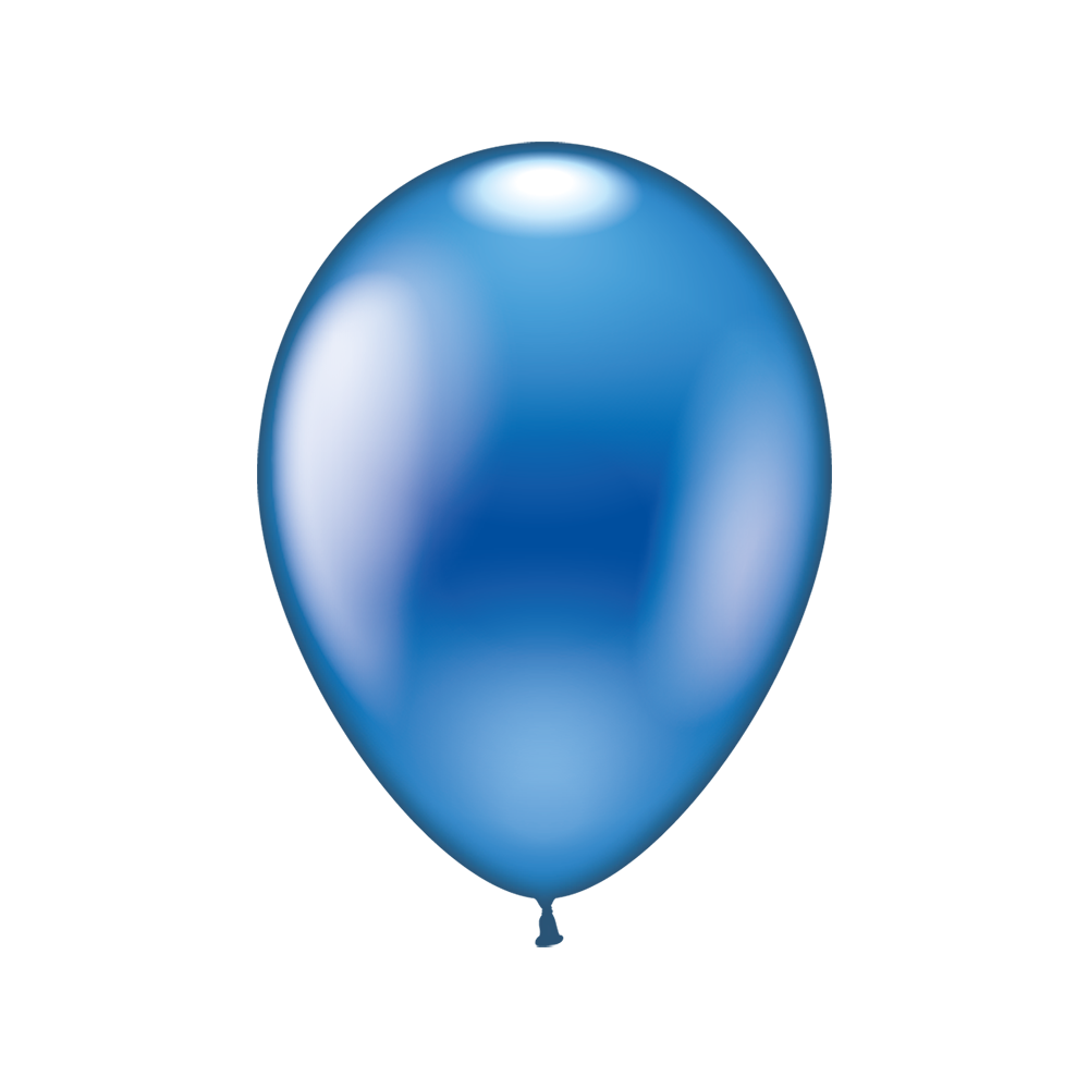 Metallic Blue Balloons 12in, 100pcs Balloons & Streamers - Party Centre - Party Centre