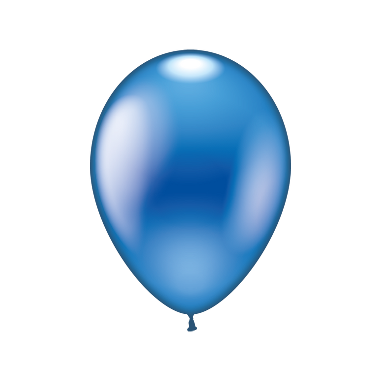 Metallic Blue Balloons 12in, 100pcs Balloons & Streamers - Party Centre