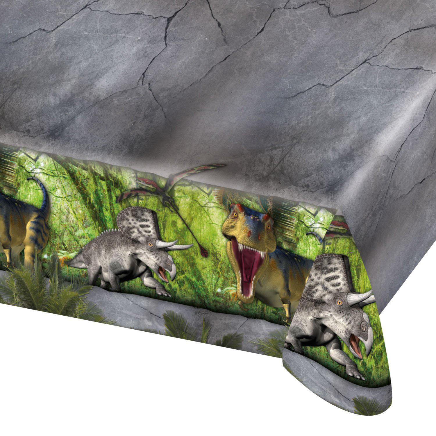 Dinosaur Attack Paper Tablecover 54in x 102in Printed Tableware - Party Centre - Party Centre