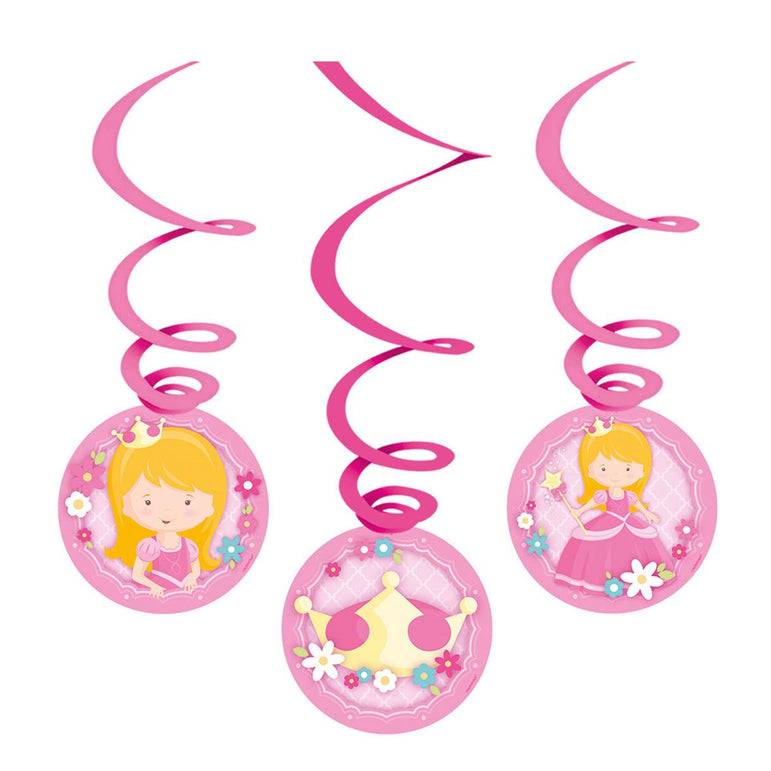 My Princess Swirl Decorations 6pcs Decorations - Party Centre