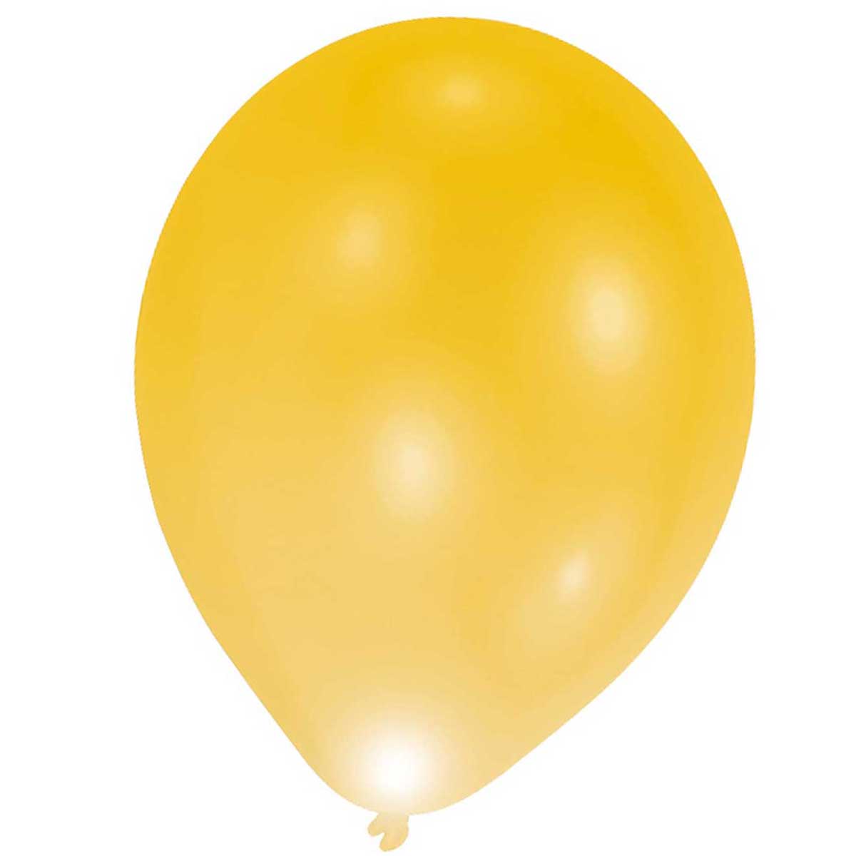 Gold Led Latex Balloons 11in,5pcs Balloons & Streamers - Party Centre - Party Centre