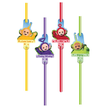 Teletubbies Drinking Straws 8pcs Candy Buffet - Party Centre - Party Centre