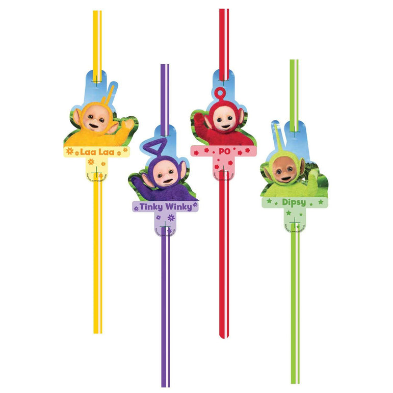 Teletubbies Drinking Straws 8pcs Candy Buffet - Party Centre