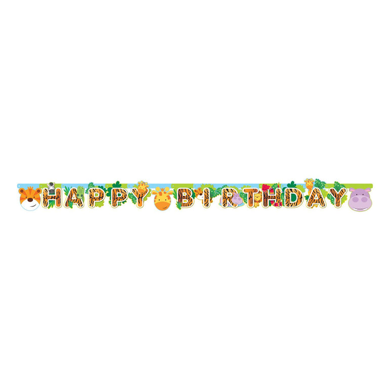 Jungle Animals Letter Banner 170 x 15cm Decorations - Party Centre