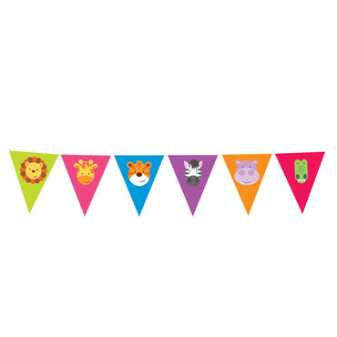 Jungle Animals Flag Banner 400cm Decorations - Party Centre - Party Centre