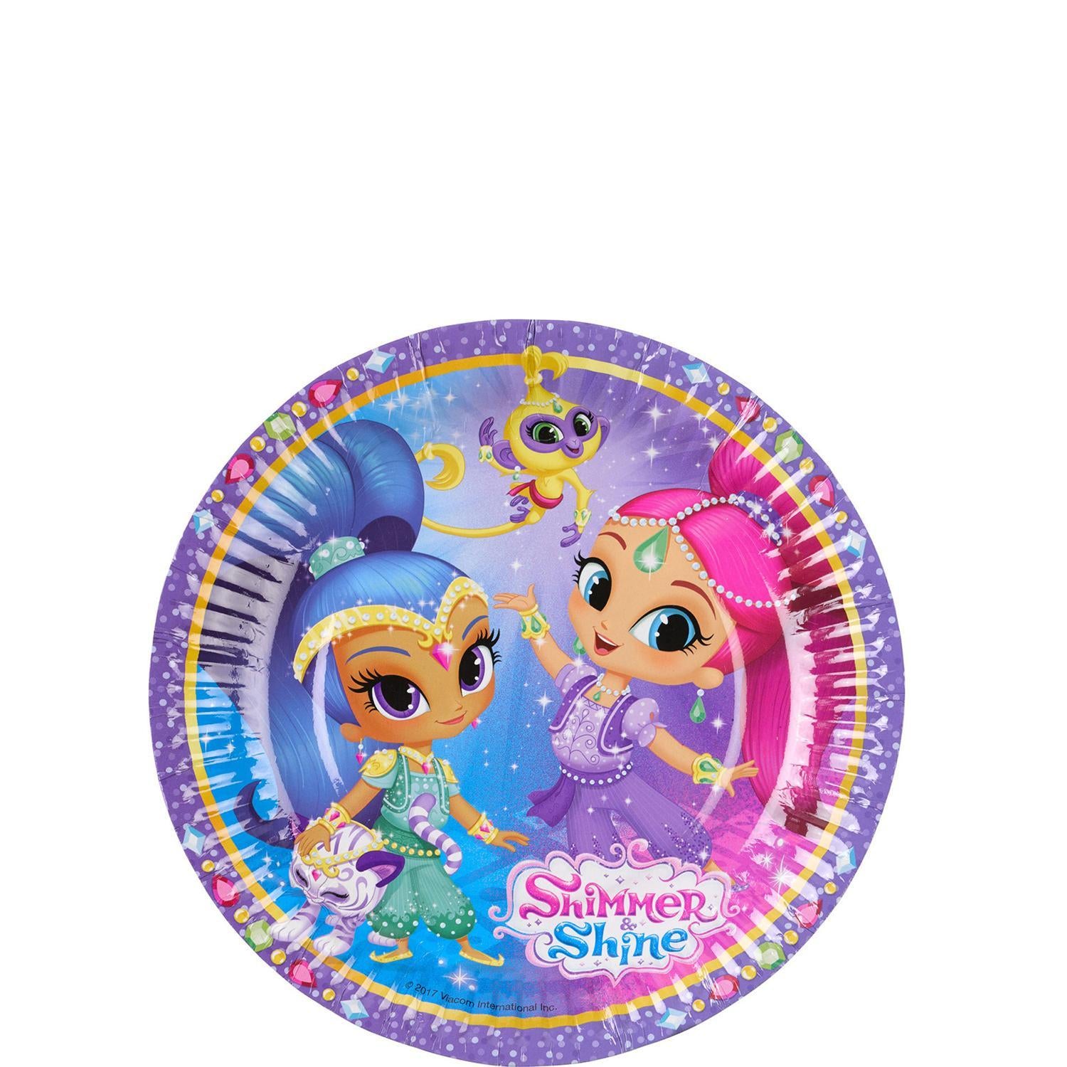 Shimmer and Shine Paper Plates 7in, 8pcs Printed Tableware - Party Centre - Party Centre