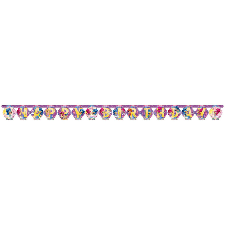 Shimmer & Shine Letter Banner Decorations - Party Centre