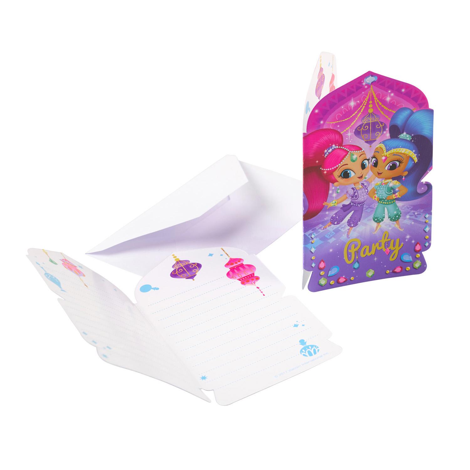 Shimmer and Shine Invitations & Envelopes 8pcs Party Accessories - Party Centre - Party Centre