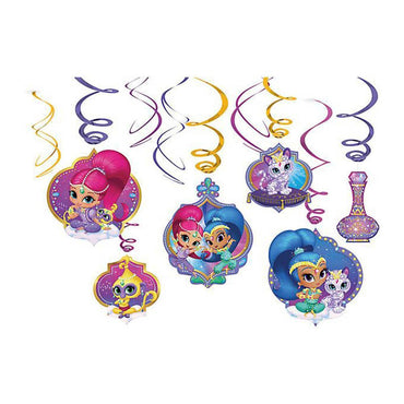 Shimmer and Shine Swirl Decoration 6pcs Decorations - Party Centre - Party Centre