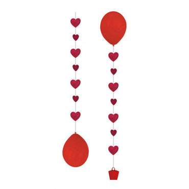 Balloon Tails "Heart" for 11in Balloons 3pcs Balloons & Streamers - Party Centre - Party Centre