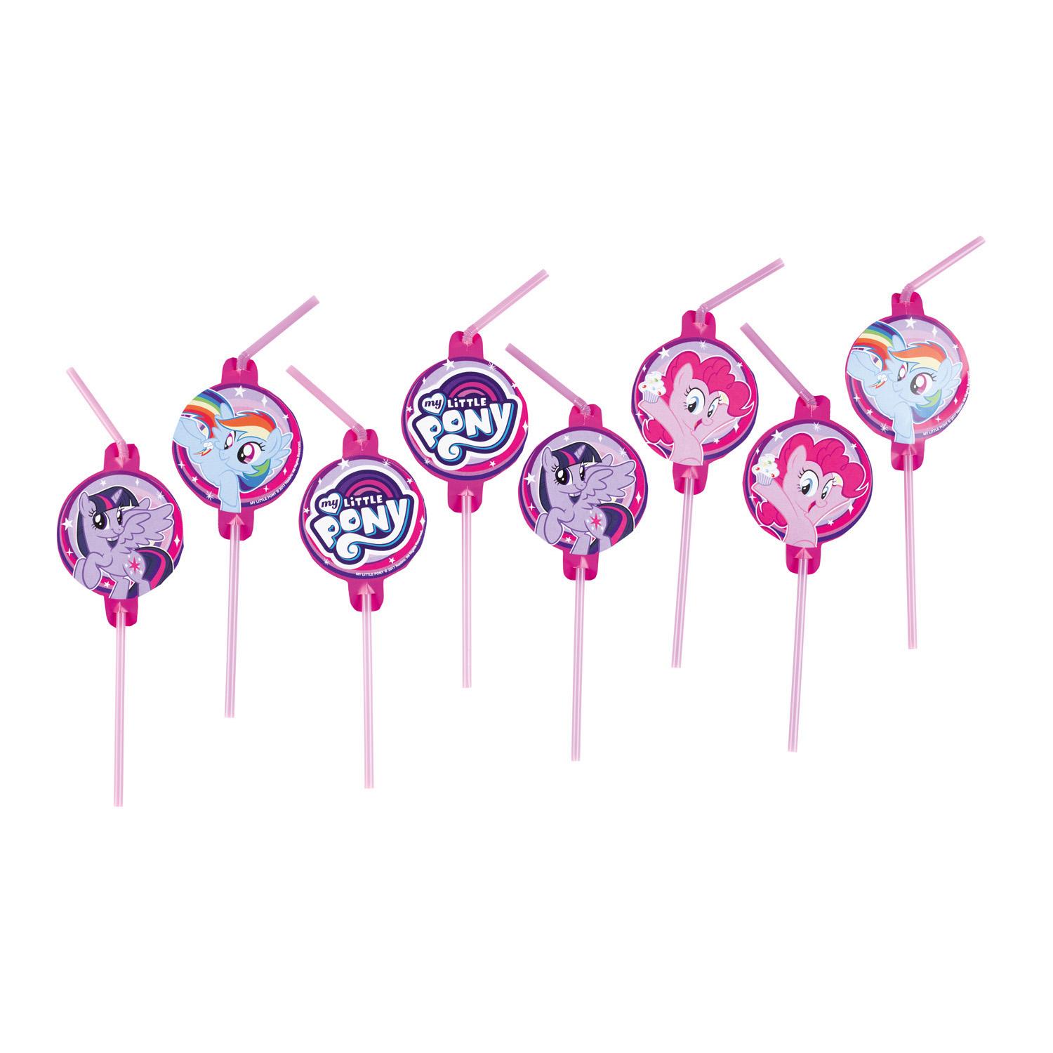My Little Pony Drinking Straws 24cm,8pcs Candy Buffet - Party Centre - Party Centre