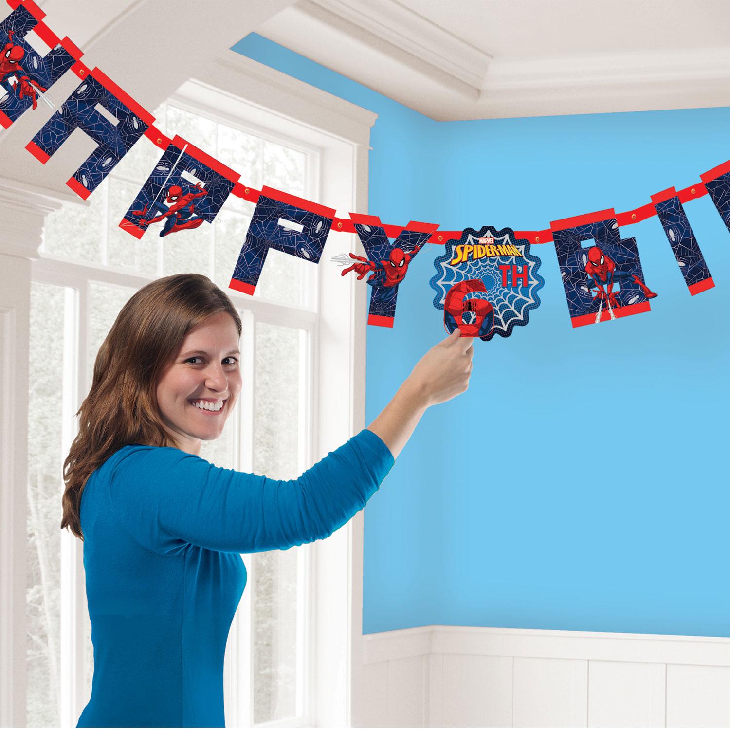 Spider-Man Add An Age Letter Banner Decorations - Party Centre - Party Centre