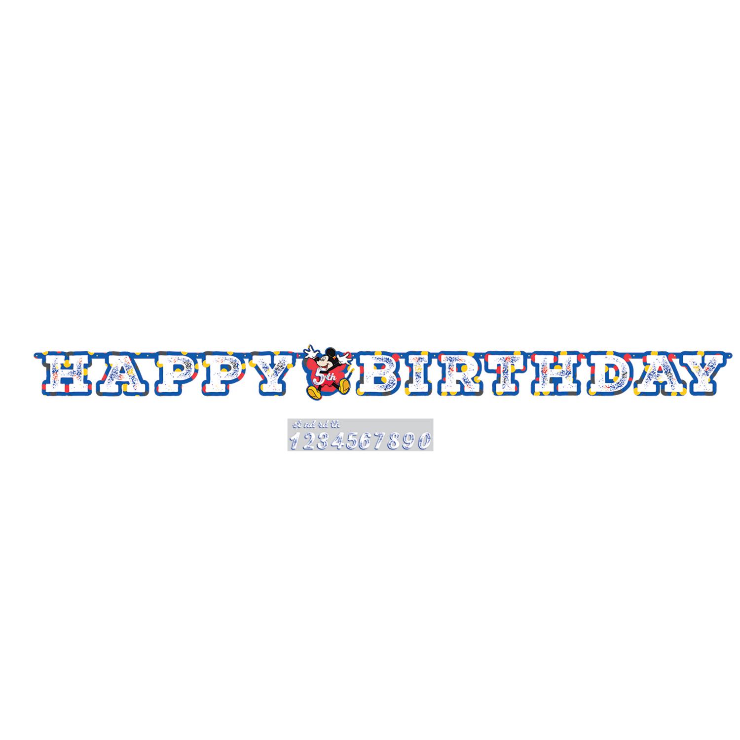 Mickey Mouse Add An Age Letter Banner Decorations - Party Centre - Party Centre