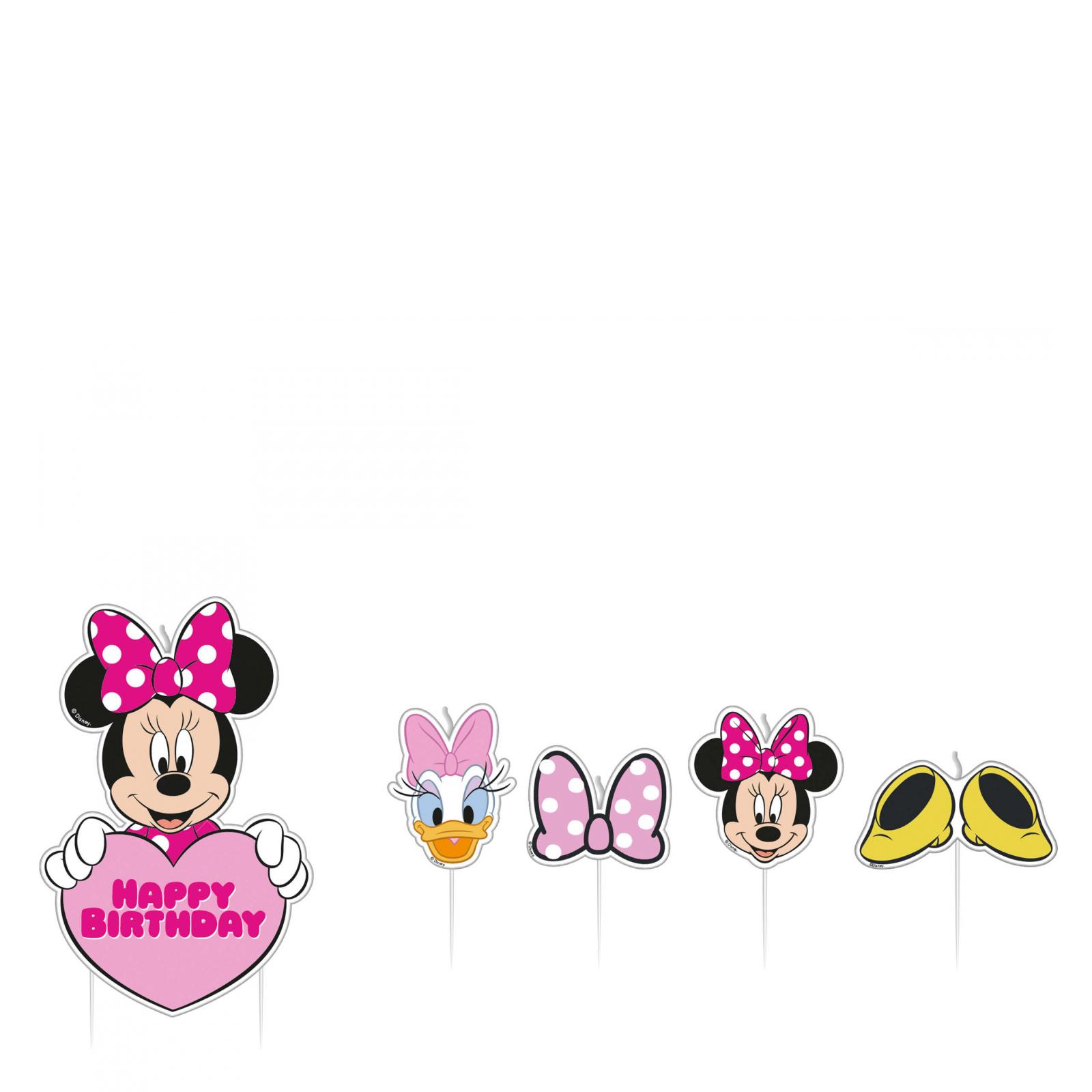Minnie Mouse Candles & Figured Picks 17pcs Party Accessories - Party Centre - Party Centre
