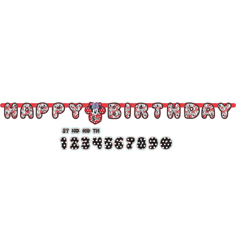 Minnie Mouse Add An Age Letter Banner Decorations - Party Centre