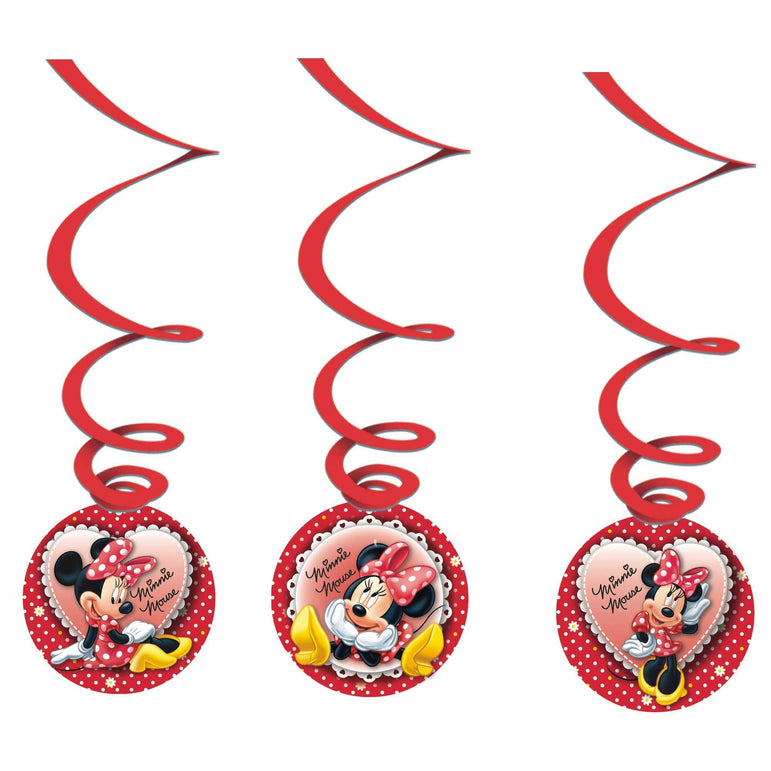 Minnie Red Dangling Cutouts 3pcs Decorations - Party Centre
