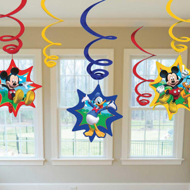 Mickey Mouse Swirl Decorations 6pcs Decorations - Party Centre - Party Centre