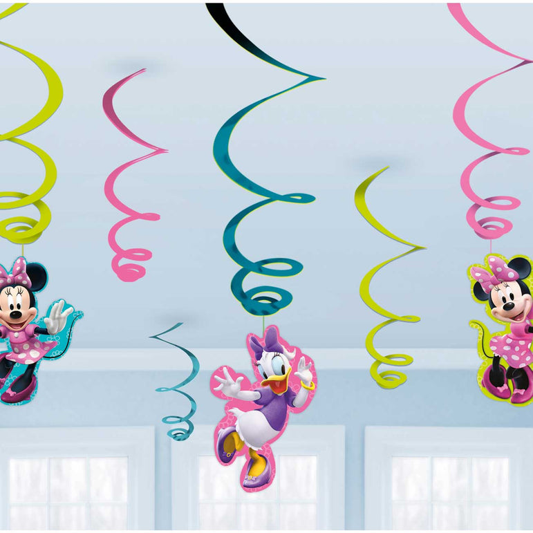Minnie Mouse Swirl Decorations 6pcs Decorations - Party Centre