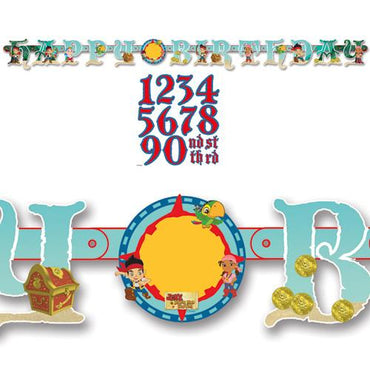 Jake & The Neverland Pirates Add An Age Letter Banner Decorations - Party Centre - Party Centre