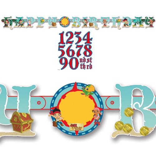 Jake & The Neverland Pirates Add An Age Letter Banner Decorations - Party Centre