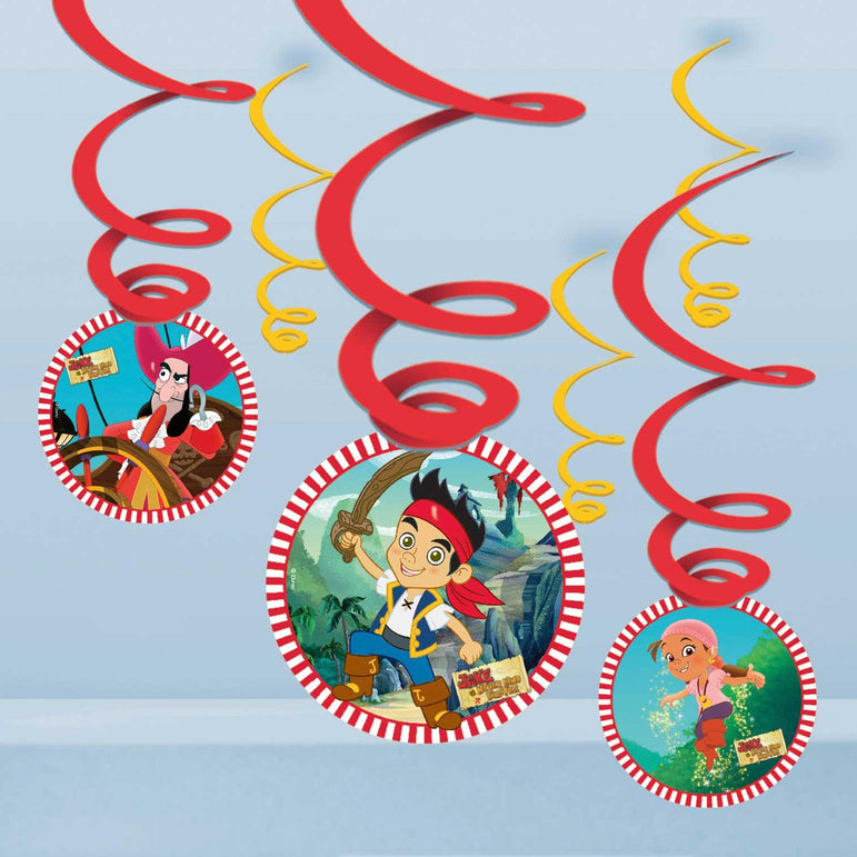 Jake And The Neverland Pirates Swirl Decorations 6pcs Decorations - Party Centre