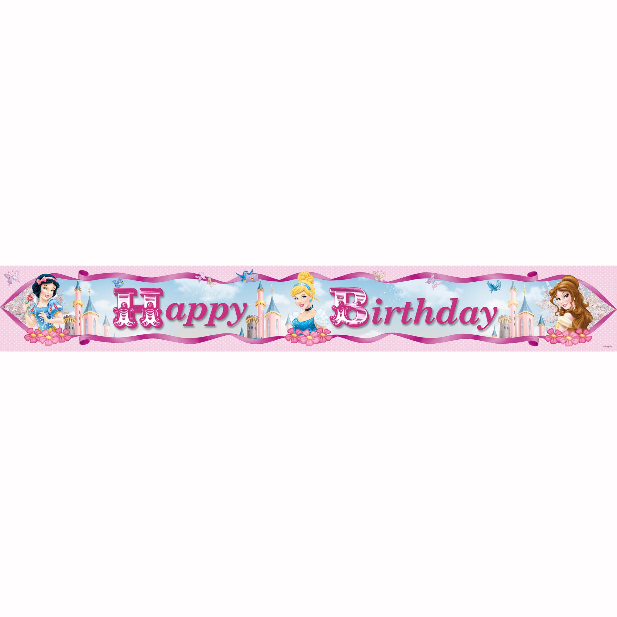 Princess Sparkle Foil Banner Decorations - Party Centre - Party Centre