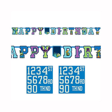 Monsters University Add An Age Letter Banner Decorations - Party Centre - Party Centre