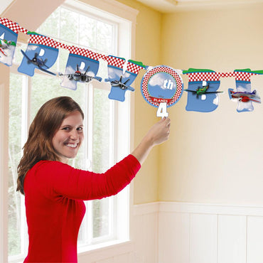 Disney Planes Add An Age Letter Banner 6ft Decorations - Party Centre - Party Centre