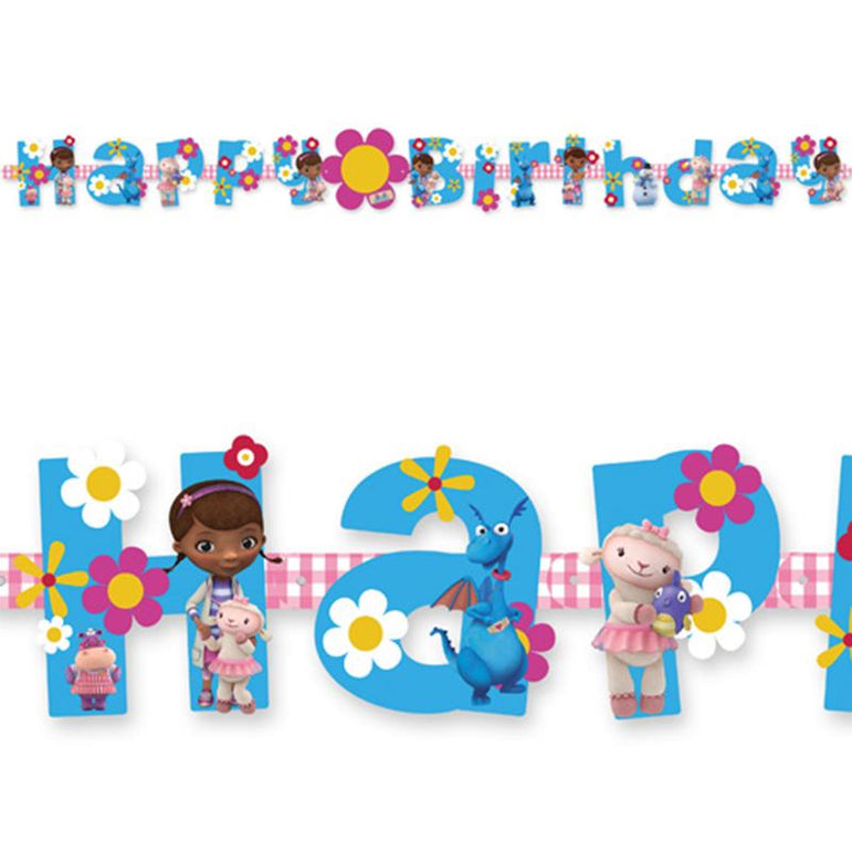 Doc McStuffins Add An Age Letter Banner Decorations - Party Centre