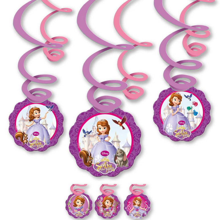 Sofia The First Swirl Decorations Decorations - Party Centre