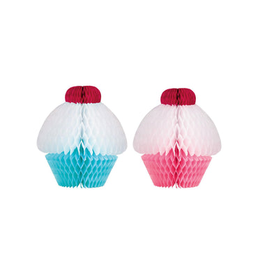 Cupcake Honeycomb Balls 2pcs Decorations - Party Centre - Party Centre
